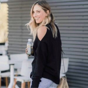 Varley Cold shoulder Black Women's Sweater
